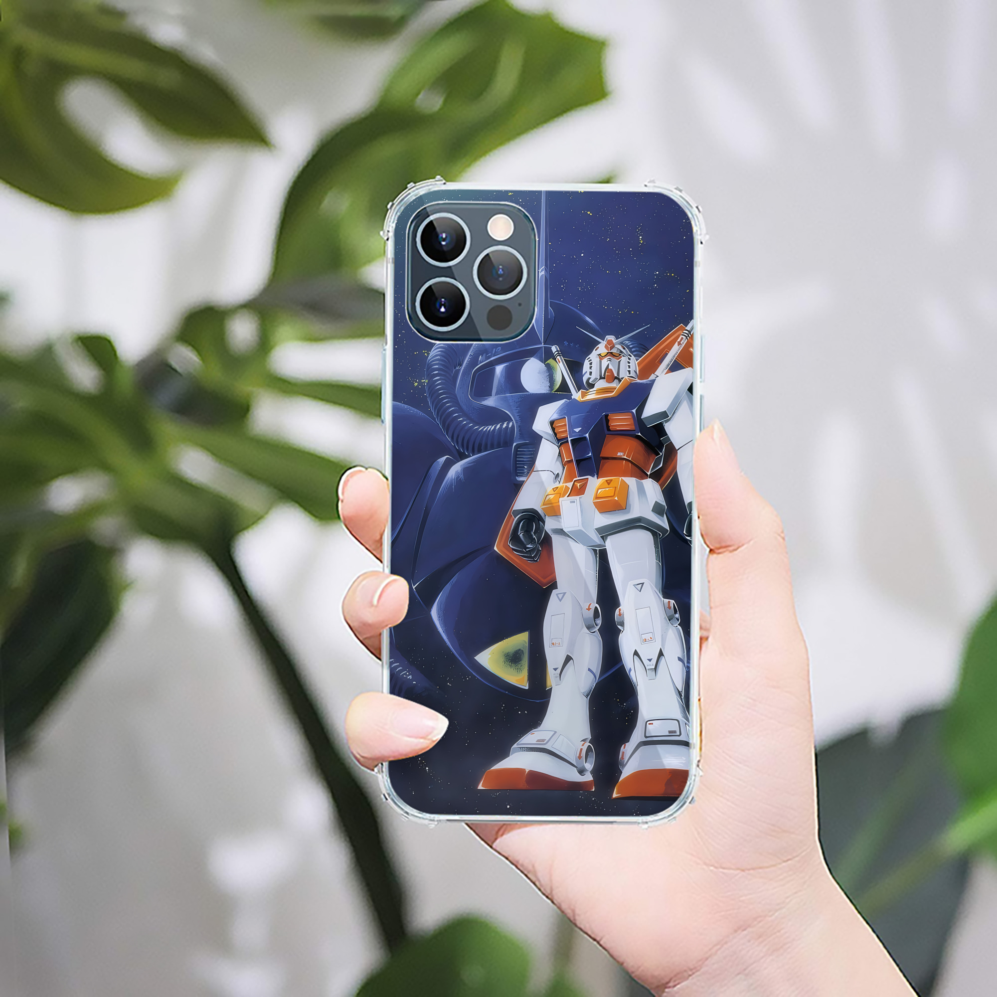 （画像用） 機動戦士ガンダム Mobile Suit Gundam 【iPhone 12シリーズ対応】透明スマホケース（クリアソフトケース）